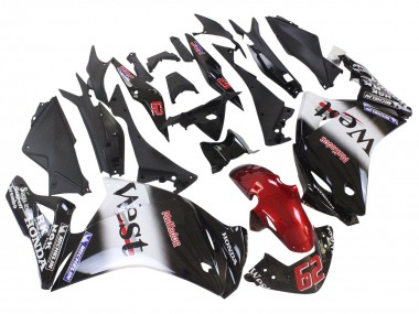 2011-2015 Honda CBR250RR Motorcycle Fairings - Glossy Black White West Red HRC 62 Canada for Sale