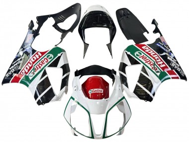 2000-2006 Honda VTR1000 Motorcycle Fairings - White Red Green Glossy Black Castrol Canada for Sale