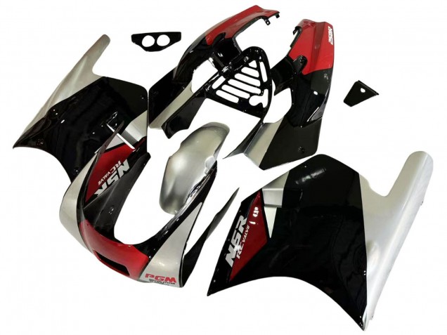 1988-1989 Honda NSR250R Motorcycle Fairings - Silver Red Glossy Black Canada for Sale