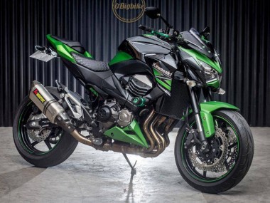 2013-2018 Kawasaki Z800 Motorcycle Fairings - Green Glossy Black Canada for Sale