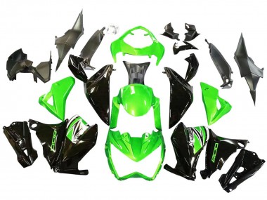 2013-2018 Kawasaki Z800 Motorcycle Fairings - Green Glossy Black Canada for Sale