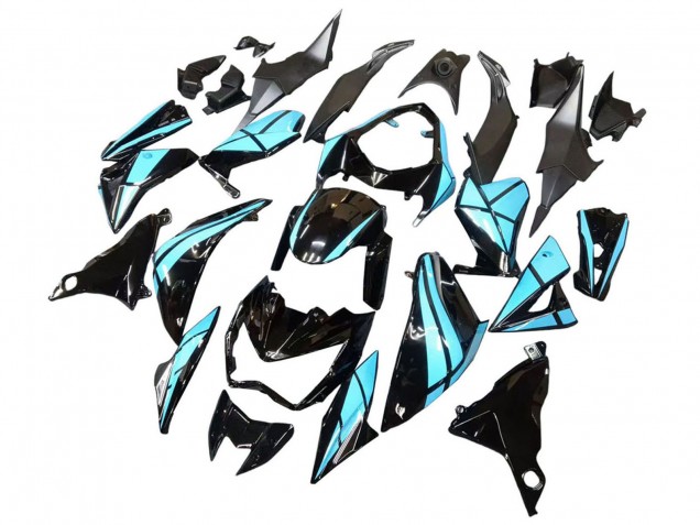 2013-2018 Kawasaki Z800 Motorcycle Fairings - Light Blue Glossy Black Canada for Sale