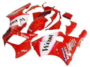 2000-2001 Kawasaki ZX12R Motorcycle Fairings - Red White Black West Canada for Sale