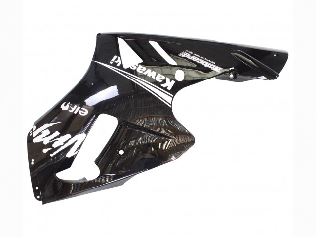 2000-2001 Kawasaki ZX12R Motorcycle Fairings - Glossy Black White Elf Snow Canada for Sale