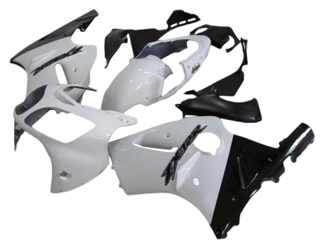 2000-2001 Kawasaki ZX12R Motorcycle Fairings - White Glossy Black Canada for Sale