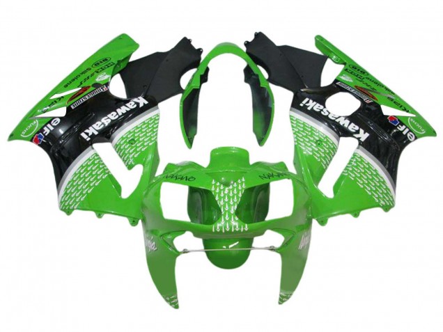 2002-2006 Kawasaki ZX12R Motorcycle Fairings - Green Black White Canada for Sale