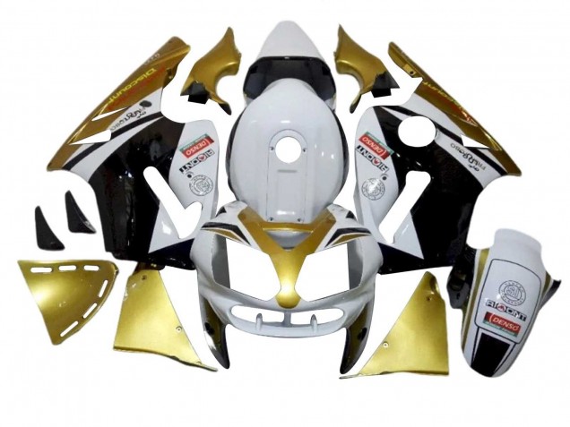 2002-2006 Kawasaki ZX12R Motorcycle Fairings - White Gold Black Red Denso Canada for Sale