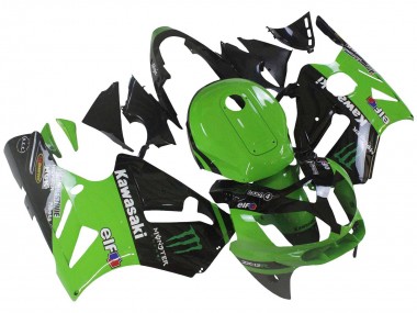 2002-2006 Kawasaki ZX12R Motorcycle Fairing - Green Glossy Black Elf Touch4 Monster Canada for Sale