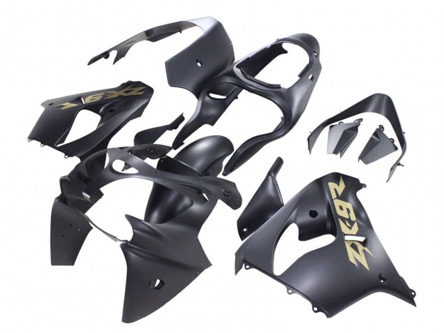 2000-2001 Kawasaki ZX9R Motorcycle Fairings - Matte Black Gold Canada for Sale