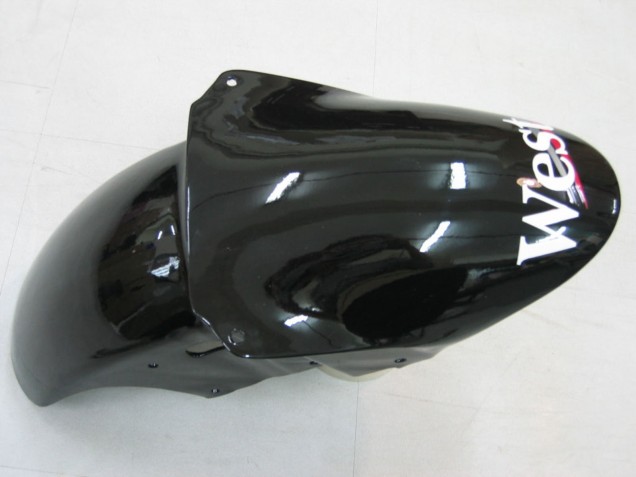 2000-2001 Kawasaki ZX9R Motorcycle Fairings - Glossy Black White West Canada for Sale