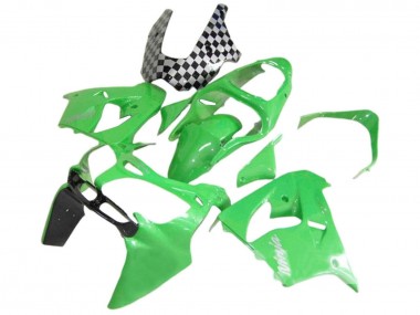 2000-2001 Kawasaki ZX9R Motorcycle Fairings - Green Black White Ninja Canada for Sale