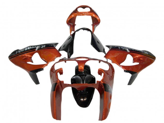 2000-2001 Kawasaki ZX9R Motorcycle Fairing - Orange Black Canada for Sale