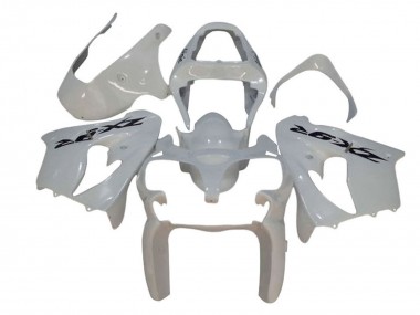 2002-2003 Kawasaki ZX9R Motorcycle Fairings - White Black Decal Canada for Sale