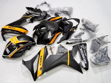 2021-2023 Honda CBR650R Motorcycle Fairings - Matte Black Yellow HRC Canada for Sale