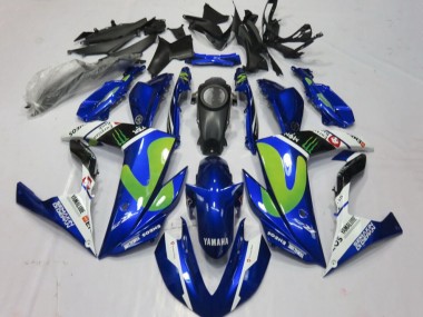 2015-2018 Yamaha YZF R3/R25 Motorcycle Fairings - Blue White Black Green Monster Canada for Sale
