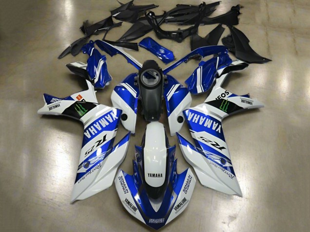 2015-2018 Yamaha YZF R3/R25 Motorcycle Fairings - White Blue Yamalube ENEOS Monster Canada for Sale