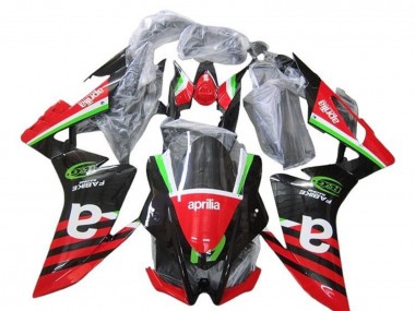 2009-2015 Aprilia RSV4 1000 Motorcycle Fairings - Red Green Black Stripe Canada for Sale