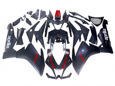 2009-2015 Aprilia RSV4 1000 Motorcycle Fairings - Black Faux Carbon Fiber Red Canada for Sale