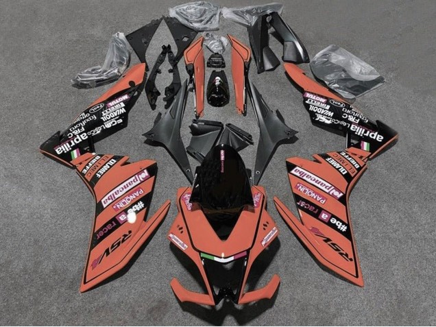 2009-2015 Aprilia RSV4 1000 Motorcycle Fairings - Orange Black Canada for Sale