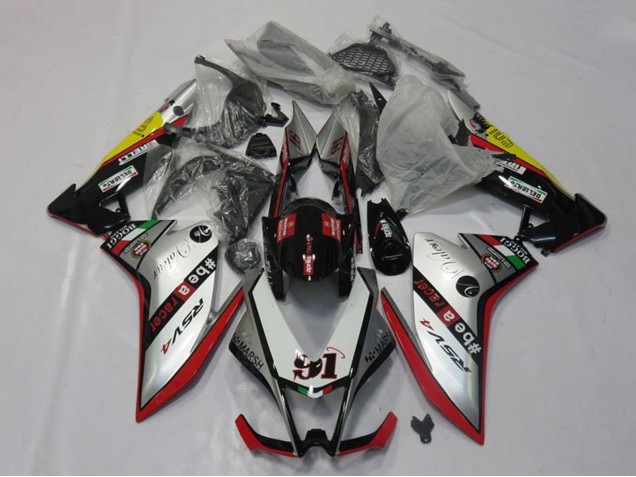 2009-2015 Aprilia RSV4 1000 Motorcycle Fairings - Silver Red Black Yellow Canada for Sale