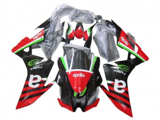 2016-2020 Aprilia RSV4 1000 Motorcycle Fairings - Red Black Green Stripe Canada for Sale