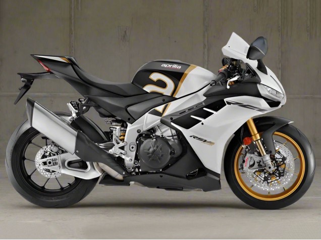 2021-2024 Aprilia RSV4 1100 Motorcycle Fairings - White Black Gold Canada for Sale