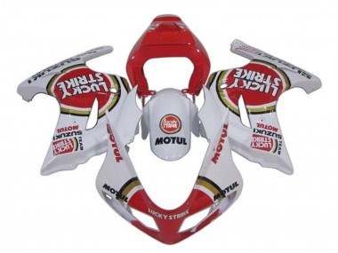 2003-2013 Suzuki SV650 Motorcycle Fairings - White Red Lucky Strike Canada for Sale