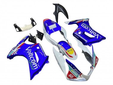 2003-2013 Suzuki SV650 Motorcycle Fairings - White Blue Voltcom Canada for Sale