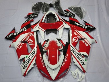 2006-2007 Kawasaki ZX10R Motorcycle Fairings - White Red Black Amauda 883 Heidron Canada for Sale