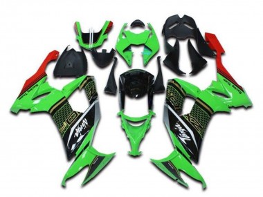 2008-2010 Kawasaki ZX10R Motorcycle Fairings - Green Black Red White Honeycomb Canada for Sale