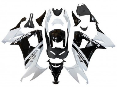 2008-2010 Kawasaki ZX10R Motorcycle Fairings - White Glossy Black Stripe Canada for Sale