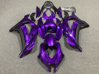 2011-2015 Kawasaki ZX10R Motorcycle Fairings - Purple Matte Black Canada for Sale
