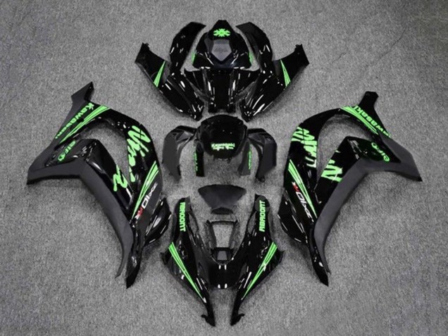 2016-2020 Kawasaki ZX10R Motorcycle Fairings - Glossy Black Green Canada for Sale