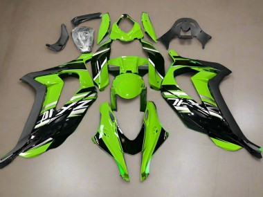 2016-2020 Kawasaki ZX10R Motorcycle Fairings - Green Glossy Black Canada for Sale