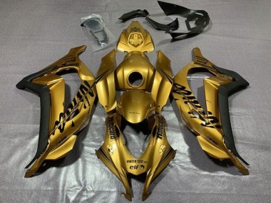 2016-2020 Kawasaki ZX10R Motorcycle Fairings - Gold Black Canada for Sale