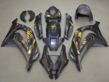 2016-2020 Kawasaki ZX10R Motorcycle Fairings - Faux Carbon Fiber Gold Canada for Sale