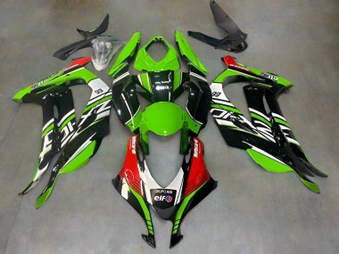 2016-2020 Kawasaki ZX10R Motorcycle Fairings - Green Black Red White Elf Canada for Sale