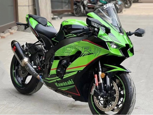 2021-2025 Kawasaki ZX10R Motorcycle Fairings - Green Black Red Stripe Canada for Sale