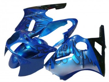 2000-2001 Kawasaki ZX12R Motorcycle Fairings - Blue Black Flame Canada for Sale