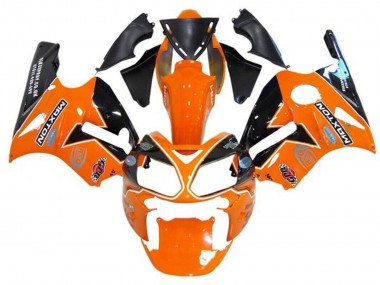 2000-2001 Kawasaki ZX12R Motorcycle Fairings - Orange Black White Maxton Canada for Sale