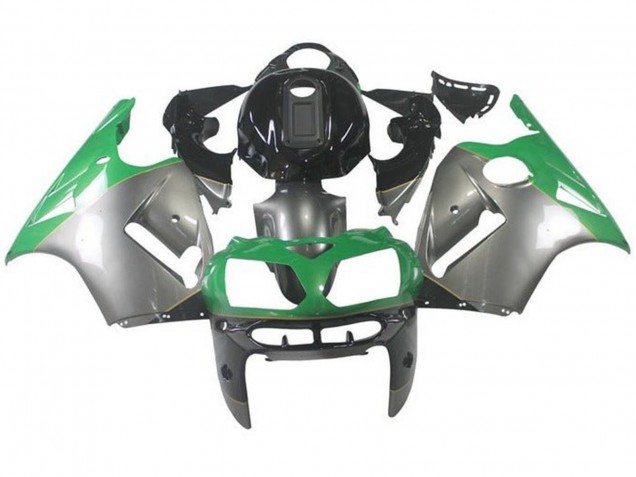 2000-2001 Kawasaki ZX12R Motorcycle Fairings - Silver Green Black Canada for Sale