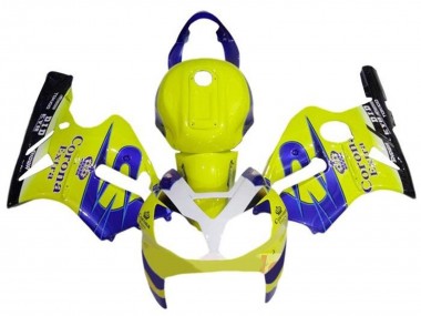 2000-2001 Kawasaki ZX12R Motorcycle Fairings - Yellow White Blue Corona Extra Canada for Sale