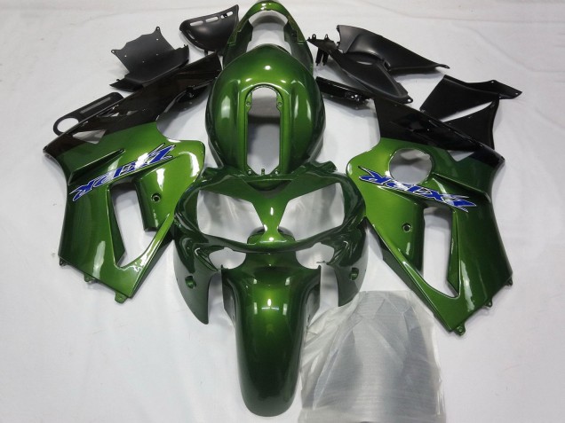 2000-2001 Kawasaki ZX12R Motorcycle Fairings - Dark Green Black Blue Canada for Sale