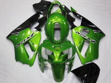 2002-2006 Kawasaki ZX12R Motorcycle Fairings - Green Glossy Black Canada for Sale