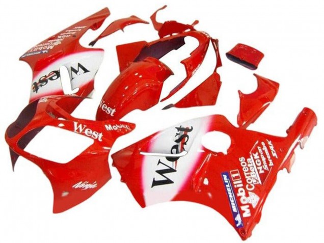 2002-2006 Kawasaki ZX12R Motorcycle Fairings - Red White West Canada for Sale