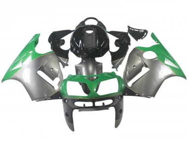 2002-2006 Kawasaki ZX12R Motorcycle Fairings - Silver Green Black Canada for Sale