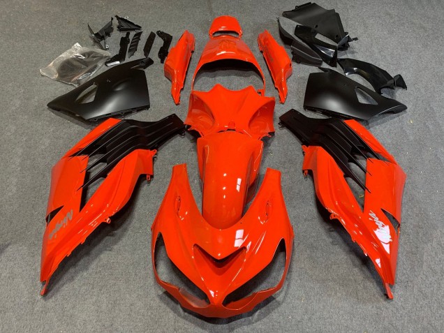 2006-2011 Kawasaki ZX14R ZZR1400 Motorcycle Fairings - Red Matte Black Canada for Sale