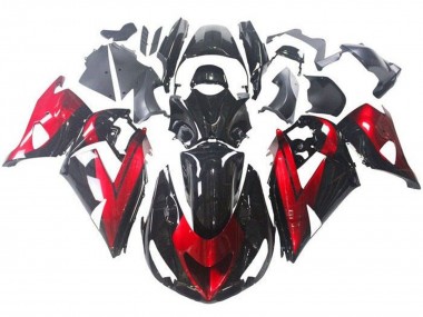 2006-2011 Kawasaki ZX14R ZZR1400 Motorcycle Fairings - Red Glossy Black Canada for Sale