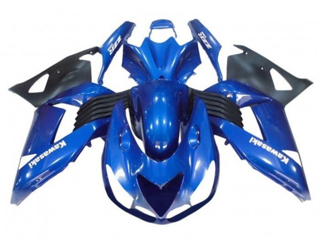 2006-2011 Kawasaki ZX14R ZZR1400 Motorcycle Fairings - Blue Black White Decal Canada for Sale