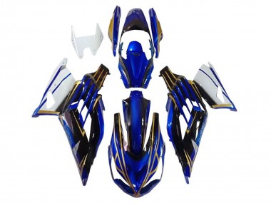 2012-2024 Kawasaki ZX14R ZZR1400 Motorcycle Fairings - White Gold Blue Black Stripe Canada for Sale